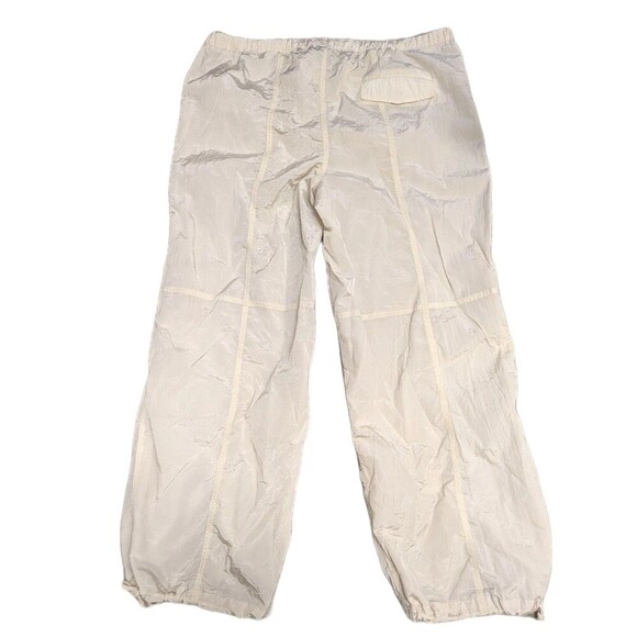 Wild Fable High Rise Wide Leg Ivory Parachute Nylon Pants sz XXL Grunge Y2K - Picture 3 of 7